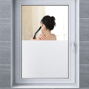 浴室玻璃贴纸防走光防窥卫生间磨砂窗户贴膜透光不透人静电玻璃纸