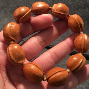 文玩橄榄核手串男士富甲天下橄榄核雕富甲一方橄榄胡龟壳龟背手链