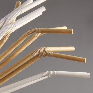 6mm纸质弯管环保可全降解纸吸管一次性可弯曲孕妇婴幼儿童用吸管