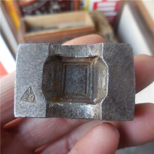 时堂保真包老 以前金匠 老铁模具 老银匠打首饰用的 戒指 铁模子2