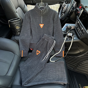 品牌运动套装女式春季2024新款时尚休闲雪尼尔高端欧货卫衣两件套