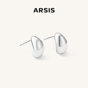 ARSIS自由搭配潺流小豆豆耳钉简约轻奢小众设计感耳饰女新款