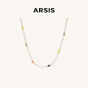 ARSIS秘密花园撞色米珠串珠项链轻奢小众设计精致简约新款女