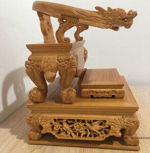 软身椅神明用椅神像座椅佛像叠椅拖椅实木木雕工艺品定制加高台阶