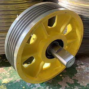 通力蒂森电梯对重导向轮轴承轿顶轿底反绳轮曳引轮铸铁主机大轮