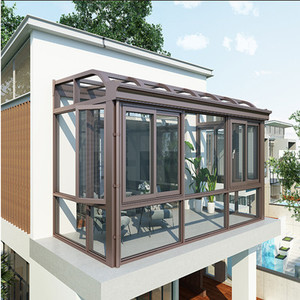 无锡江阴欧式断桥铝合金阳光房露台别墅封阳台隔音窗户玻璃房定制