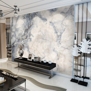 欧式仿大理石纹电视背景墙壁纸客厅大气挥墨装饰壁画家用影视墙布