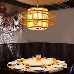 中式饭店包间圆桌吊灯商用定制中餐厅餐馆包房包厢酒店灯具带射灯