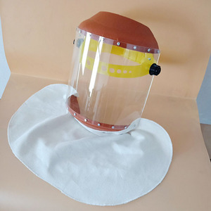 头罩防溅打防护面罩头戴式遮脸护帽专用喷油罩面防护屏脸罩透明安