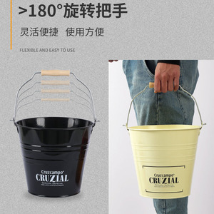 欧式加厚提水桶地面垃圾桶洗衣桶垃圾分类桶阳台储水用浇花洗车桶
