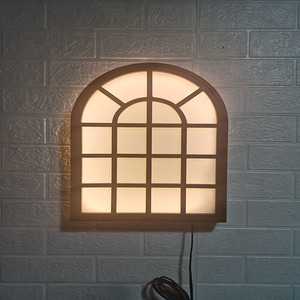 亚克力装饰挂墙式假窗灯箱22v电源橱窗灯箱过道暗铁艺假窗装饰灯