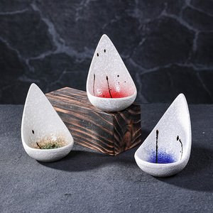 日式刺身摆盘装饰创意月牙碟料理菜品冷菜碟海鲜姿造点缀拼盘摆件