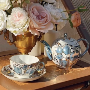 俄皇月光陶瓷咖啡杯高档精致茶杯碟套装欧式下午茶茶具高档礼物