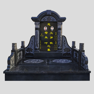 墓碑定制 大理石 农村土葬花岗岩户外石碑 单穴双人坟墓 公墓陵园