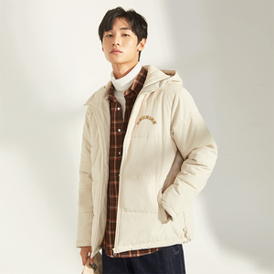 yishion/以纯冬季新品2020装连帽棉衣印花舒适加厚保暖潮男棉外套