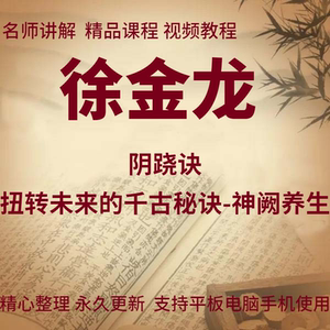 徐金龙视频u盘定制扭转未来的千古秘诀阴跷诀课程资料教程优盘