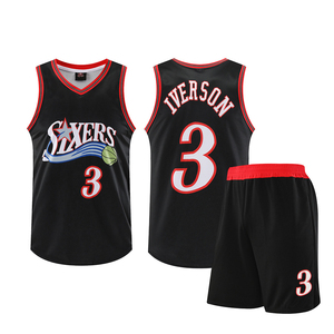 艾弗森3号篮球服套装男女童成人亲子透气速干运动训练服