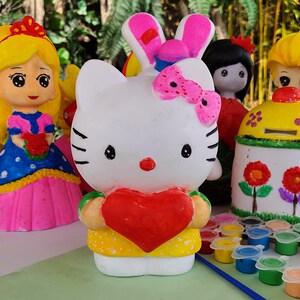 儿童涂色石膏娃娃彩绘存钱罐白坯绘画diy手工涂鸦画陶瓷搪胶公仔