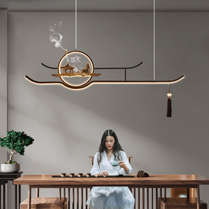 中式禅意茶室吊灯灯新中式led餐厅创意茶桌书房前台中古茶台灯具