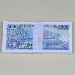 [晶晶]全新真币越南盾5000盾100张 整刀纸币亚洲外国钱币收藏外币