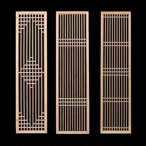 东阳木雕花格镂空雕花板隔断实木新中式装饰屏风通花格栅背景纱画