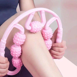 环形夹瘦小腿按摩器助瘦腿神器腿部滚轮狼牙棒瘦大腿肌肉放松滚轴