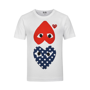 comme des garcons川久保玲cdg爱心波点半袖t恤夏男女play短袖潮