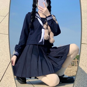 swallow燕子家jk制服绀三本正统制服基础款藏学院校供中间水手服