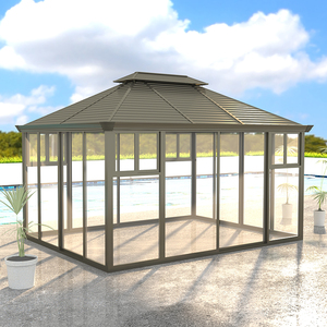 户外帐篷凉亭遮阳棚亭子阳光房庭院花园阳台室外休闲简易别墅顶楼