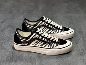 万斯女鞋男鞋style 36 og斑马纹雾霾蓝灰蓝低帮帆布鞋学生滑板鞋