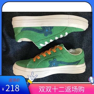 one star匡威涂鸦联名golf tyler小花绿拼接翻毛皮帆布鞋男女鞋