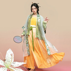 锦梦未央 朝颜  宋制汉服女春季现货宋制四件套半臂长衫百迭裙