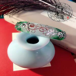 高档手镯 玉镶 古风汉服影视同款芸汐传韩芸汐同款金花边