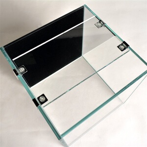 米熊超白鱼缸盖子 定做不锈钢缸盖支架 固定鱼缸盖子 盖板支架