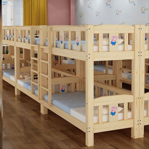 幼儿园午睡双层小木床