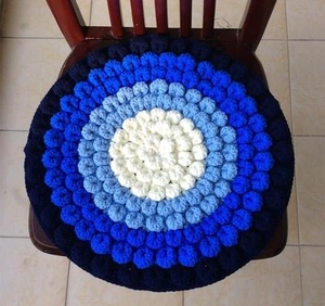 勾织坐垫椅子手工