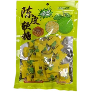 广东伊达酱爆陈皮软糖140克*5袋网红糖果零食独立小包装休闲食品