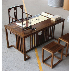 写毛笔字的桌子新中式实木书桌南榆木书法桌书画桌禅意家具国学毛