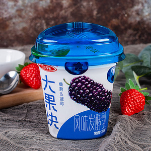 三元大果粒酸奶260g黄桃芒果草莓桑葚蓝莓味水果捞风味发酵乳