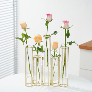 欧式创意小摆件透明玻璃花瓶迷你水培植物容器现代简约客厅养花器