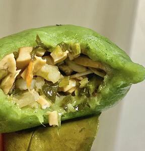 笋干肉艾草青团酸菜笋肉清明粿手工萝卜丝肉咸口青团子手工糯米果