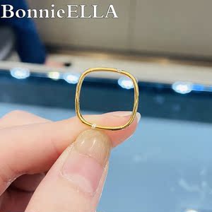 周大福戒指女新款17916系列22k金方形钻石情侣对戒婚戒情人节礼物