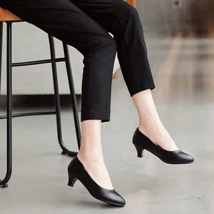 高跟鞋上班气质圆头
