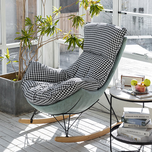网红时尚摇摇椅北欧轻奢休闲阳台客厅卧室小户型家用懒人沙发躺椅