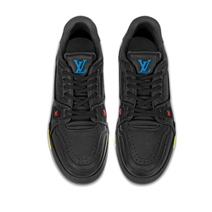 路易威登lv鞋子男士2021新款trainer系列黑色休闲运动鞋1a8zq9