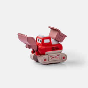 我趣！无聊了玩玩推土机！按压式回力 儿童益智玩具车红色滑行车
