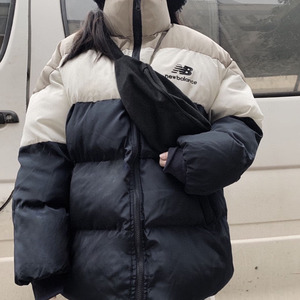 new balance/新百伦羽绒棉服女潮nb外套男棉衣保暖拼接立领面包服