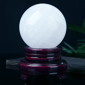 天然白色水晶球摆件公司前台招财镇宅家居办公客厅白水晶新年礼物