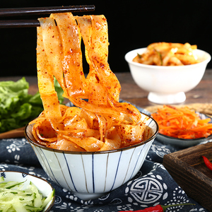 王小凤擀面皮甘肃特产陕西凉皮薄厚方便米皮袋装下酒菜拌面3份装