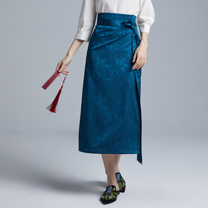 陌遇2021春夏新款中国风复古汉元素改良汉服宋制旋裙两片式半身裙